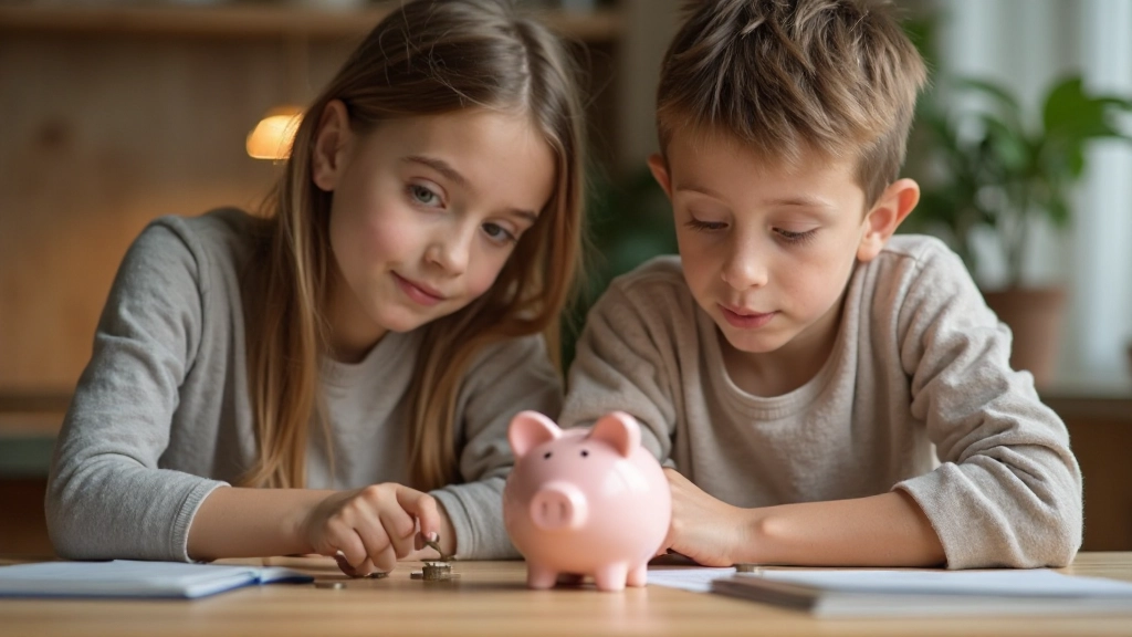Родитель учит ребенка о деньгах и финансовой грамотности