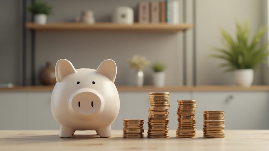 Копилка с растущей стопкой монет